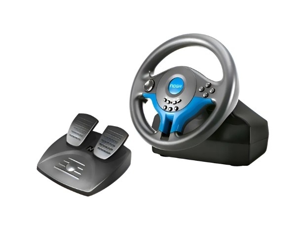 &u+  VOLANTE + PEDALERA PS3/PS4/PC NOGA ST-V06 